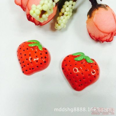 【萌多多生活馆厂家直销批发平底草莓树脂配件diy饰品发束服饰装饰材料】广州市花都区狮岭路森饰品加工厂 - 产品库